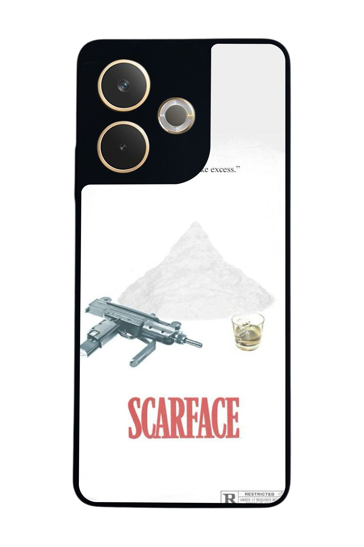 Oppo A5 Pro Uyumlu Scarface Tasarımlı Glossy Premium Kılıf