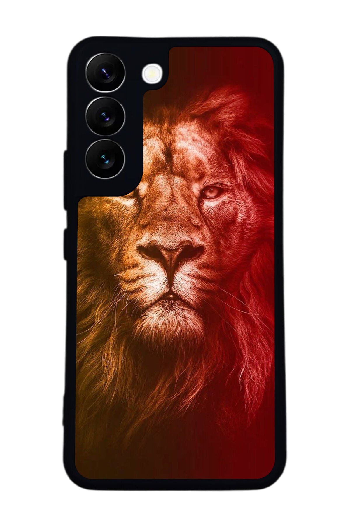 Samsung Galaxy S22 Uyumlu Aslan Tasarımlı Glossy Premium Kılıf