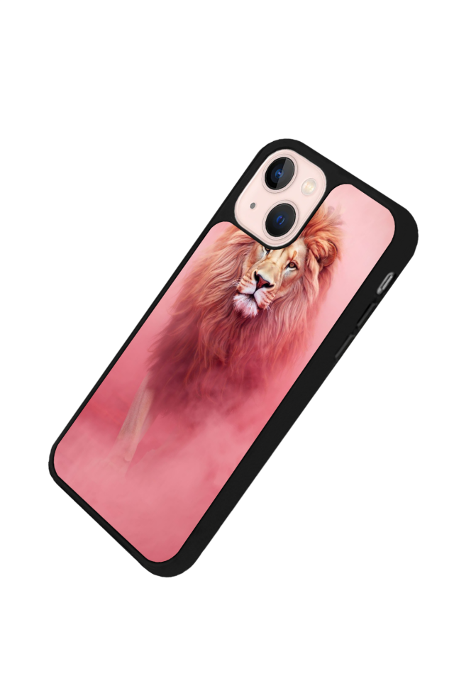 iPhone 13 Mini Uyumlu Aslan Tasarımlı Glossy Premium Kılıf