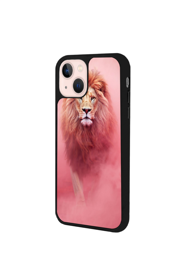 iPhone 13 Mini Uyumlu Aslan Tasarımlı Glossy Premium Kılıf