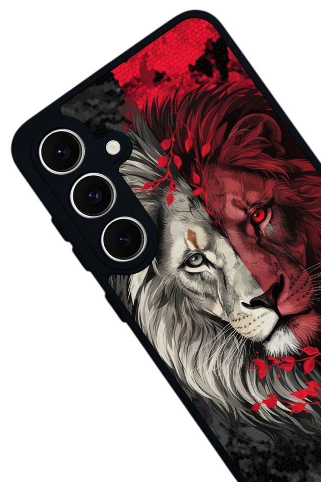Samsung Galaxy S24 FE Uyumlu Aslan Tasarımlı Glossy Premium Kılıf