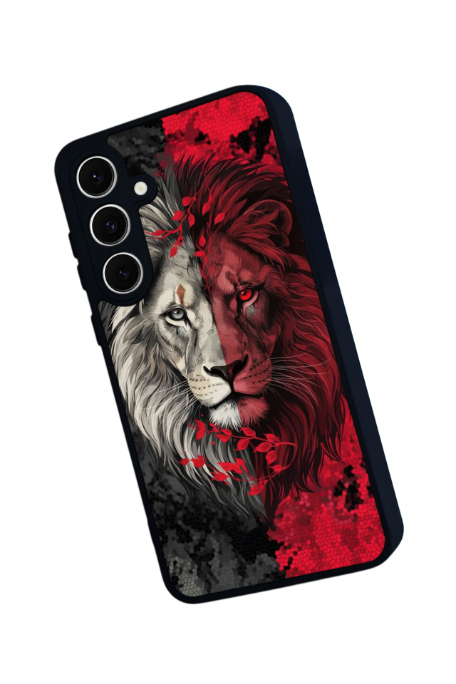 Samsung Galaxy S24 FE Uyumlu Aslan Tasarımlı Glossy Premium Kılıf