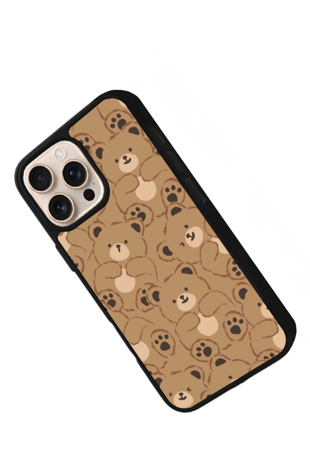 iPhone 16 Pro Uyumlu Ayı Tasarımlı Glossy Premium Kılıf