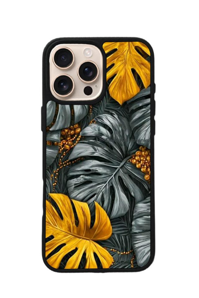 iPhone 16 Pro Max Uyumlu Botanik Tasarımlı Glossy Premium Kılıf