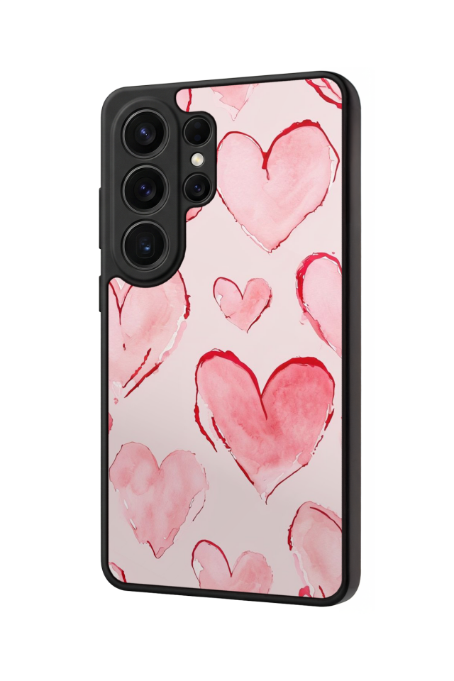 Samsung Galaxy S26 Ultra Uyumlu Kalp Love Tasarımlı Glossy Premium Kılıf