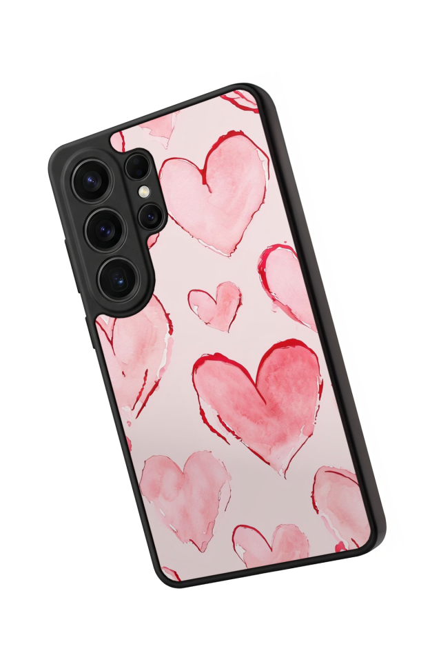 Samsung Galaxy S26 Ultra Uyumlu Kalp Love Tasarımlı Glossy Premium Kılıf