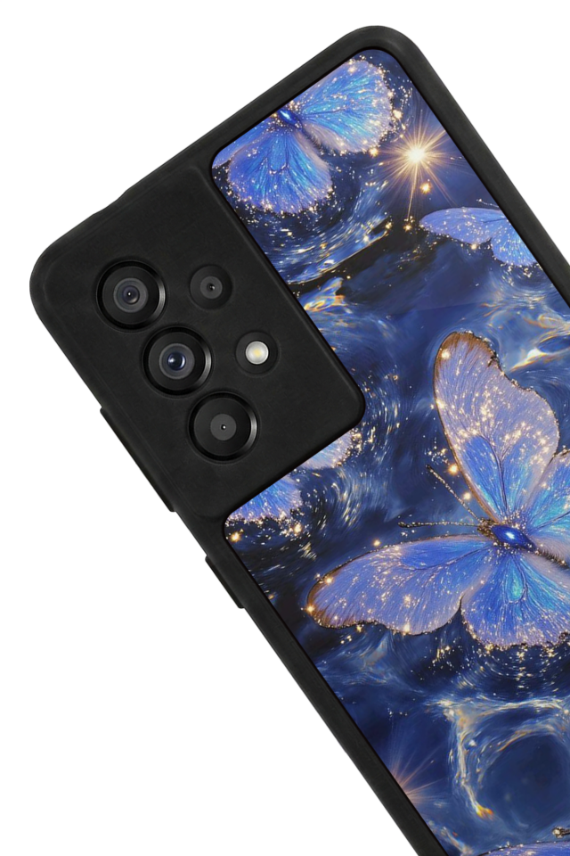 Samsung Galaxy A73 Uyumlu Kelebek Tasarımlı Glossy Premium Kılıf