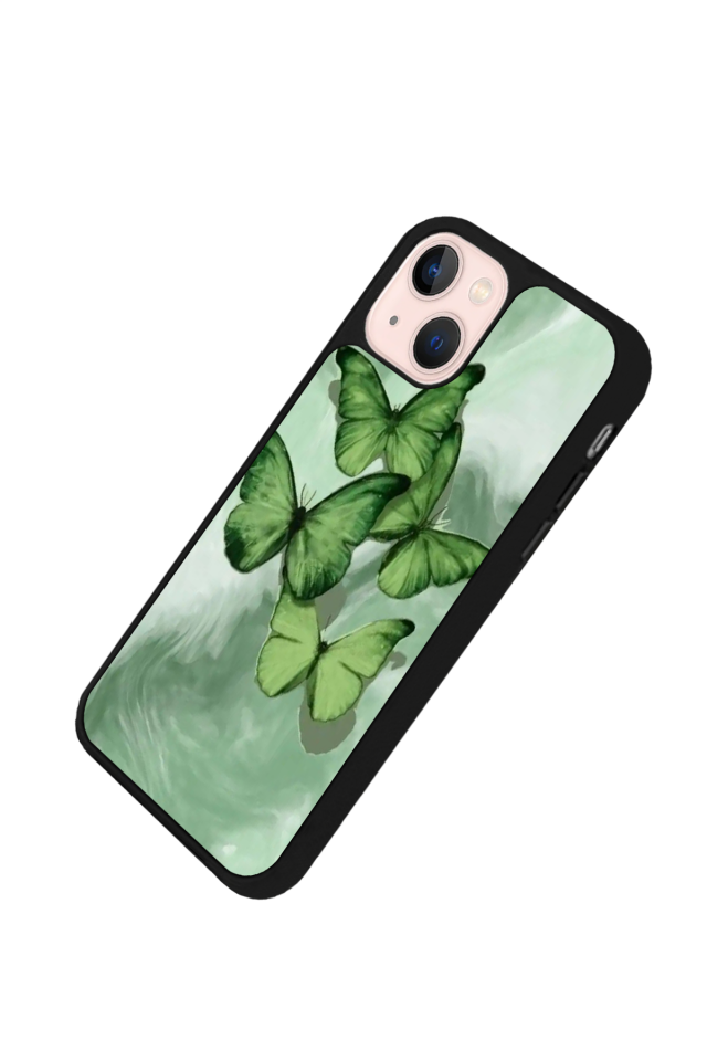 iPhone 14 Plus Uyumlu Kelebek Tasarımlı Glossy Premium Kılıf