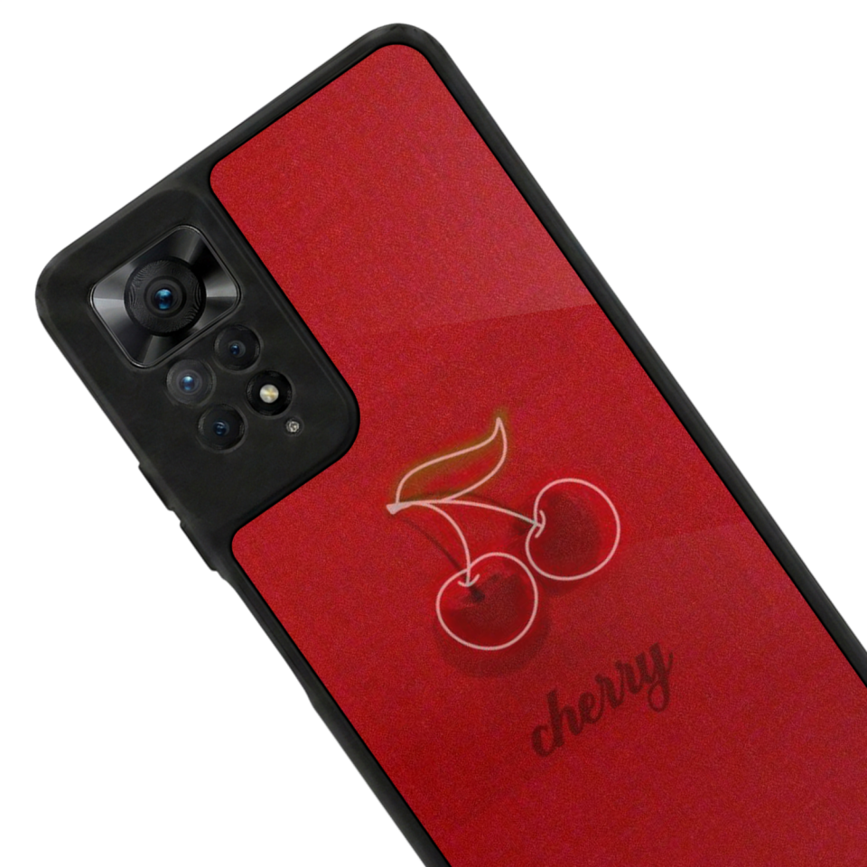 Xiaomi Redmi Note 11 Pro Uyumlu Kiraz Tasarımlı Glossy Premium Kılıf