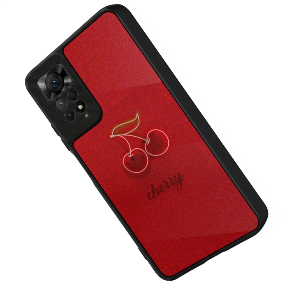 Xiaomi Redmi Note 11 Pro Uyumlu Kiraz Tasarımlı Glossy Premium Kılıf