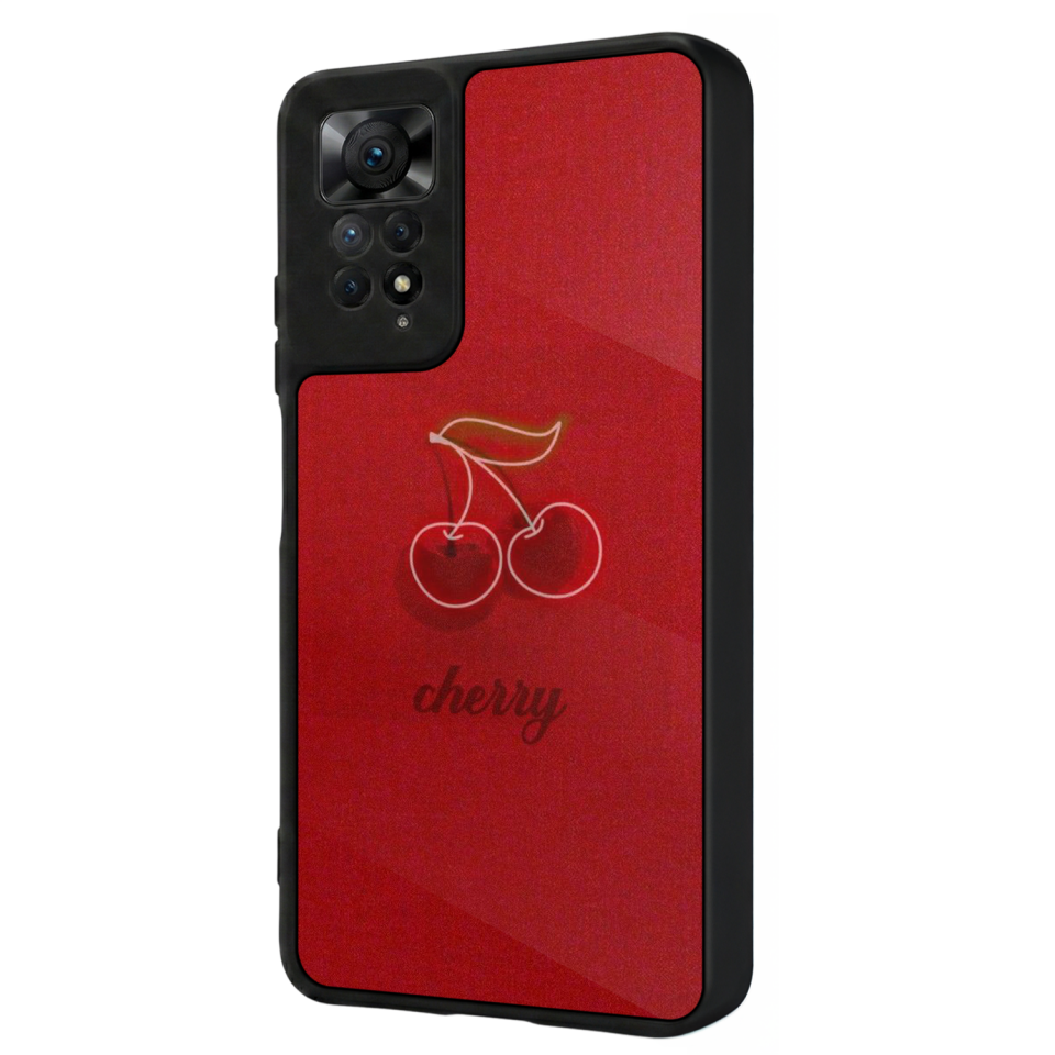 Xiaomi Redmi Note 11 Pro Uyumlu Kiraz Tasarımlı Glossy Premium Kılıf
