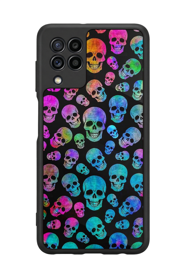 Samsung Galaxy M32 Uyumlu KuruKafa Tasarımlı Glossy Premium Kılıf