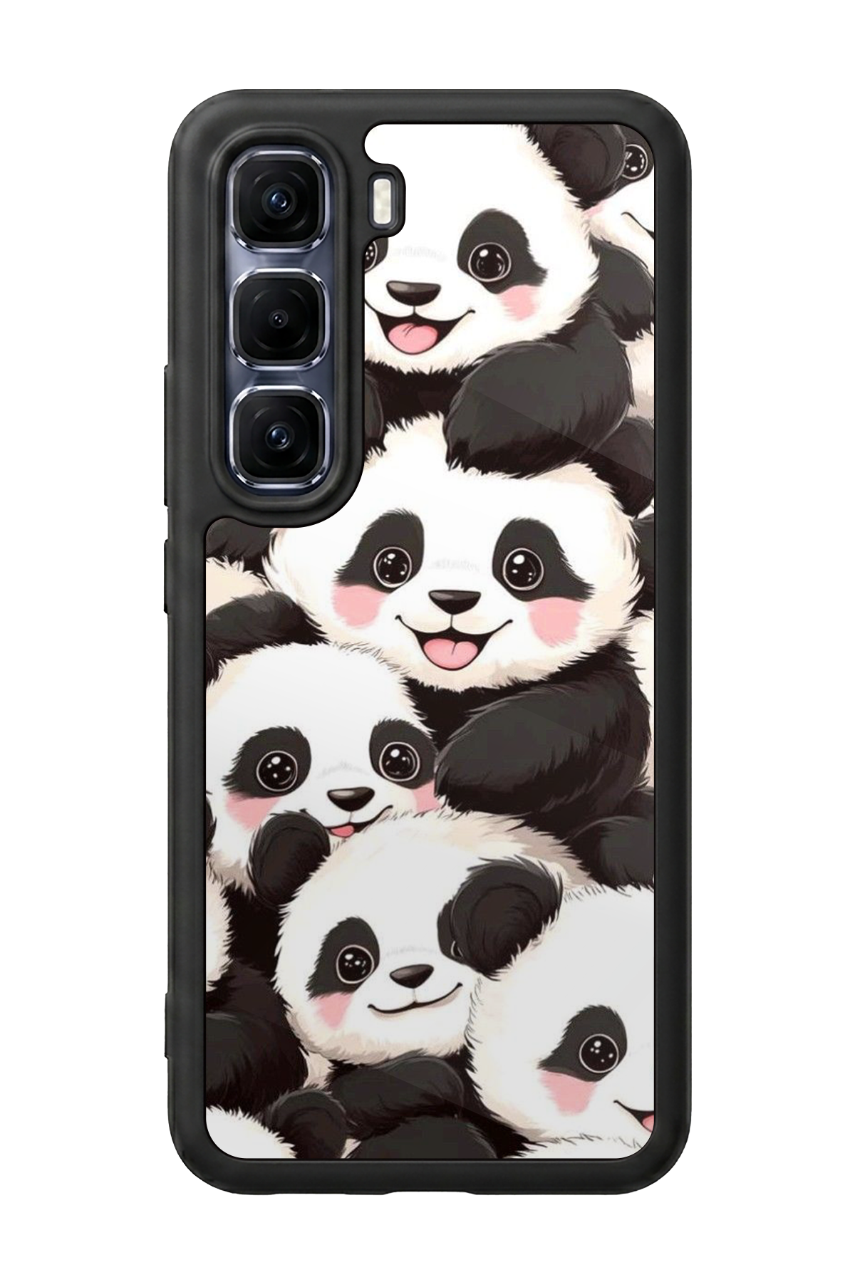 Infinix Hot 60 Pro Plus Uyumlu Panda Tasarımlı Glossy Premium Kılıf