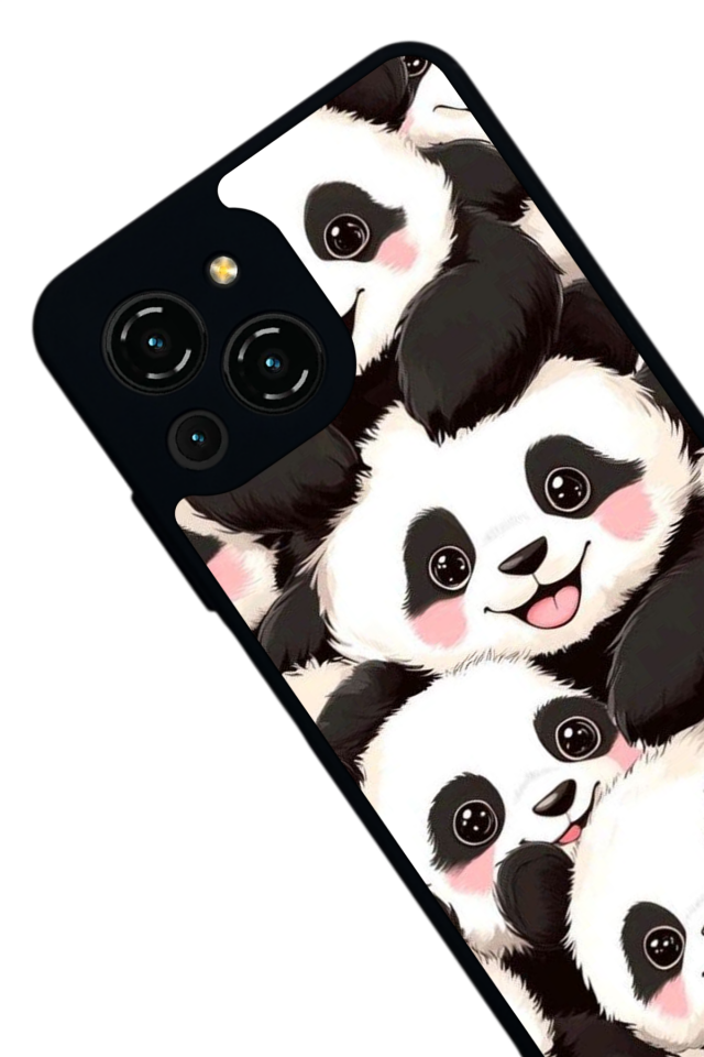 Reeder S23 Pro Max Uyumlu Panda Tasarımlı Glossy Premium Kılıf