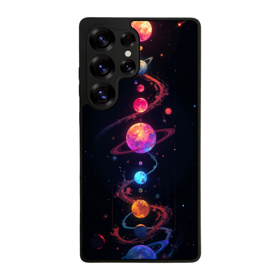 Samsung Galaxy S25 Ultra Uyumlu Uzay Tasarımlı Glossy Premium Kılıf