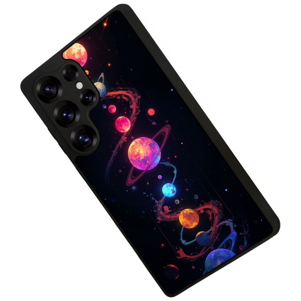 Samsung Galaxy S25 Ultra Uyumlu Uzay Tasarımlı Glossy Premium Kılıf