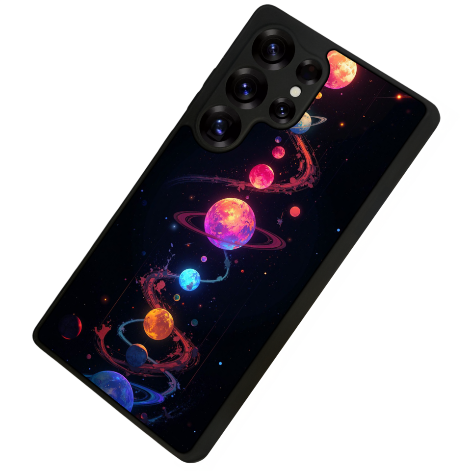 Samsung Galaxy S25 Ultra Uyumlu Uzay Tasarımlı Glossy Premium Kılıf