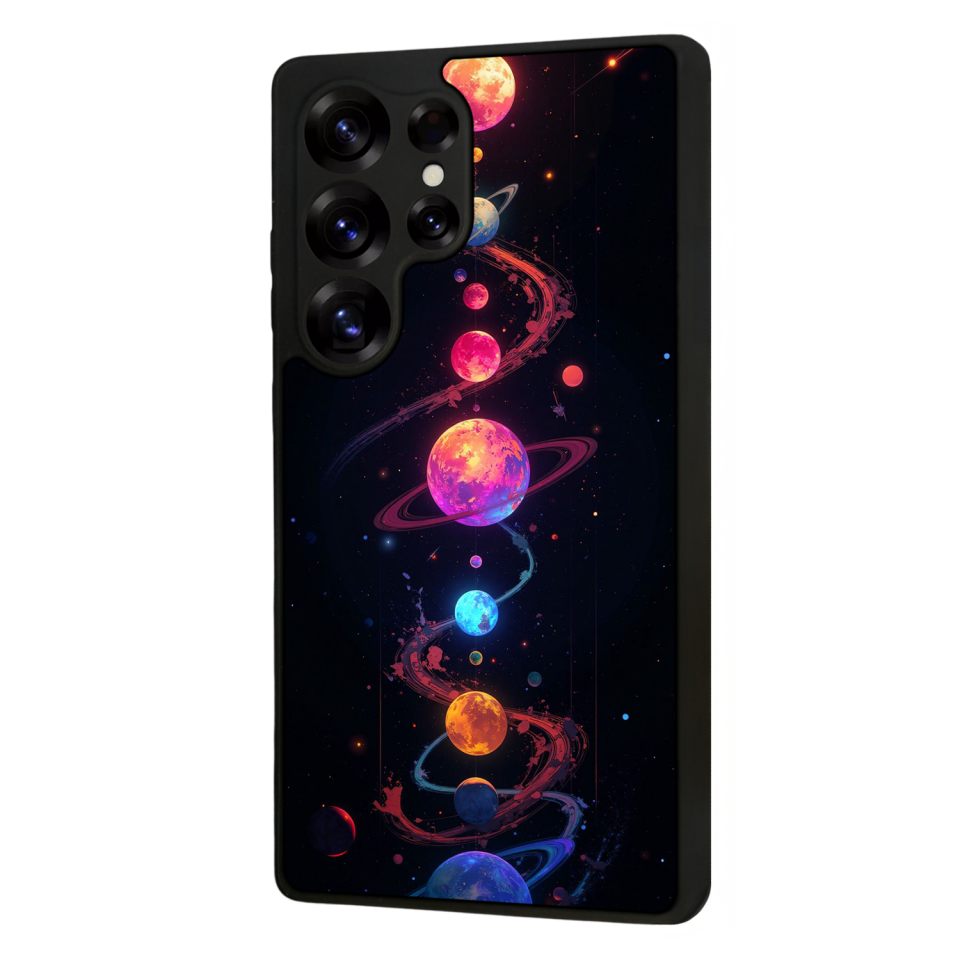 Samsung Galaxy S25 Ultra Uyumlu Uzay Tasarımlı Glossy Premium Kılıf