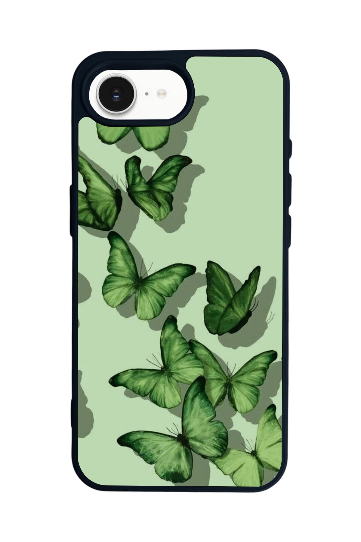 iPhone 16E Uyumlu Kelebek Tasarımlı Glossy Premium Kılıf