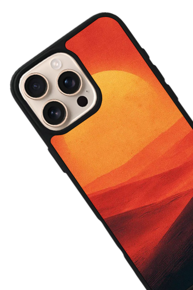 iPhone 15 Pro Max Uyumlu Gunes Tasarımlı Glossy Premium Kılıf