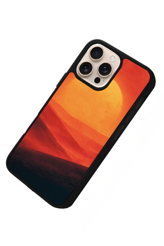 iPhone 15 Pro Max Uyumlu Gunes Tasarımlı Glossy Premium Kılıf