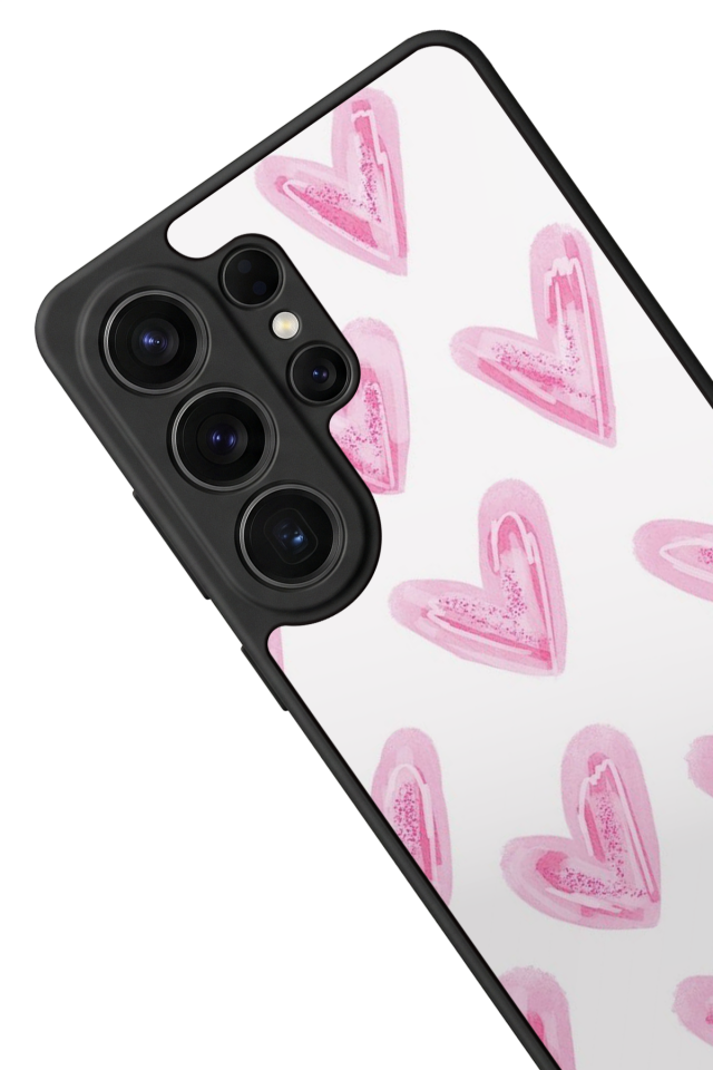 Samsung Galaxy S26 Ultra Uyumlu Kalp Love Tasarımlı Glossy Premium Kılıf