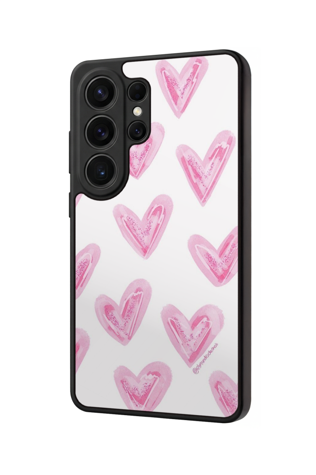 Samsung Galaxy S26 Ultra Uyumlu Kalp Love Tasarımlı Glossy Premium Kılıf