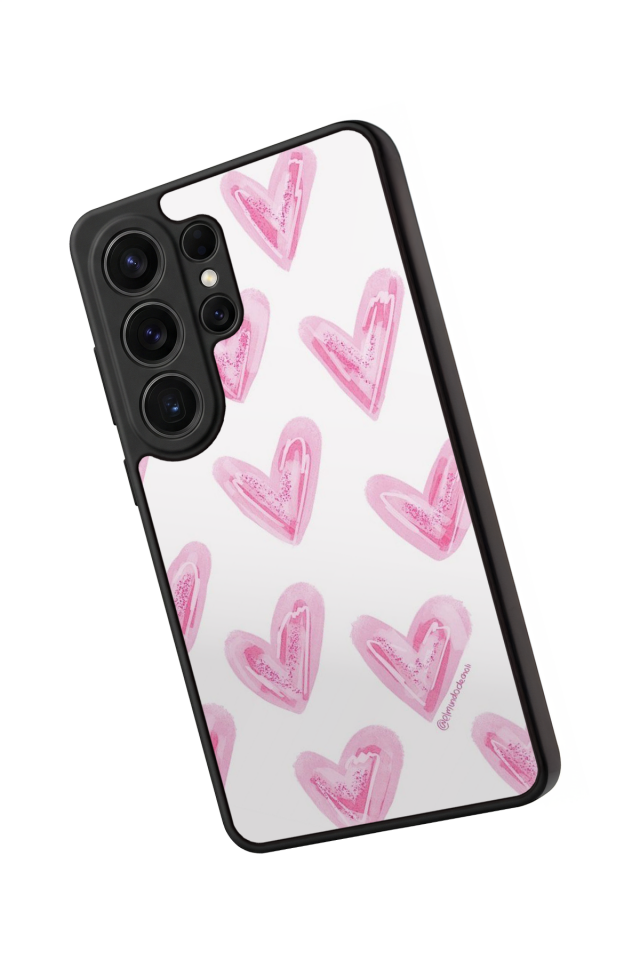 Samsung Galaxy S26 Ultra Uyumlu Kalp Love Tasarımlı Glossy Premium Kılıf