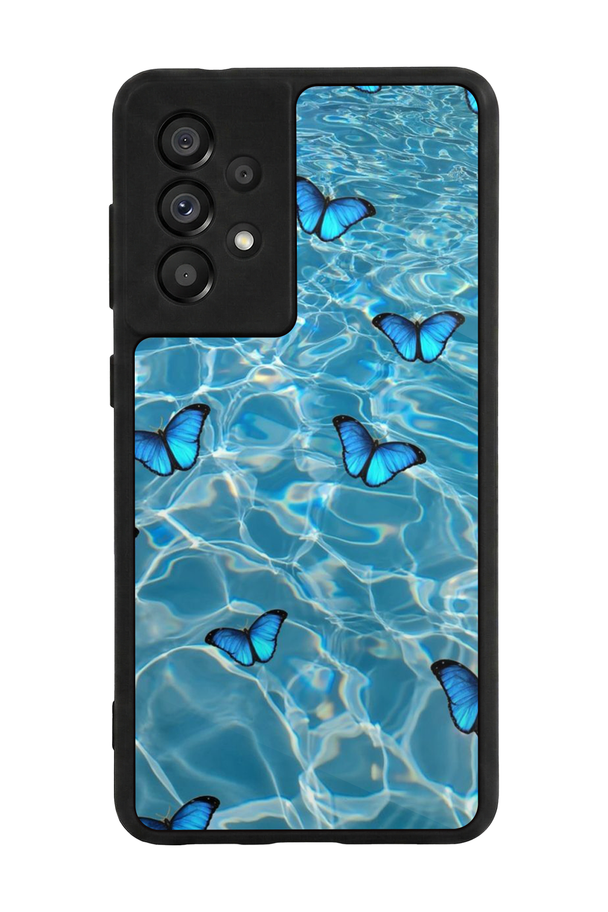 Samsung Galaxy A73 Uyumlu Kelebek Tasarımlı Glossy Premium Kılıf