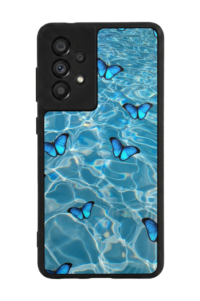 Samsung Galaxy A73 Uyumlu Kelebek Tasarımlı Glossy Premium Kılıf