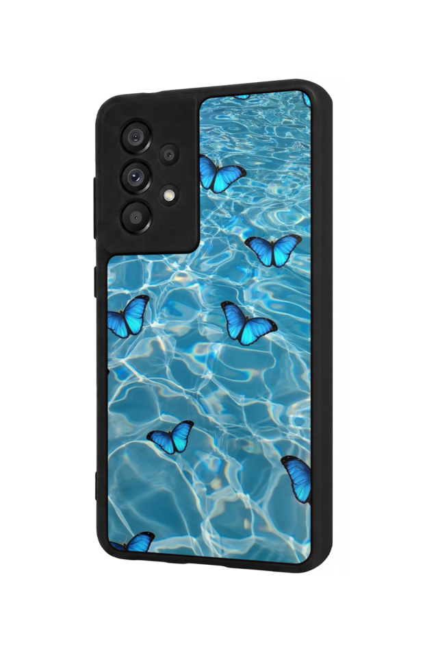 Samsung Galaxy A73 Uyumlu Kelebek Tasarımlı Glossy Premium Kılıf