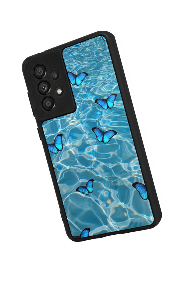 Samsung Galaxy A73 Uyumlu Kelebek Tasarımlı Glossy Premium Kılıf