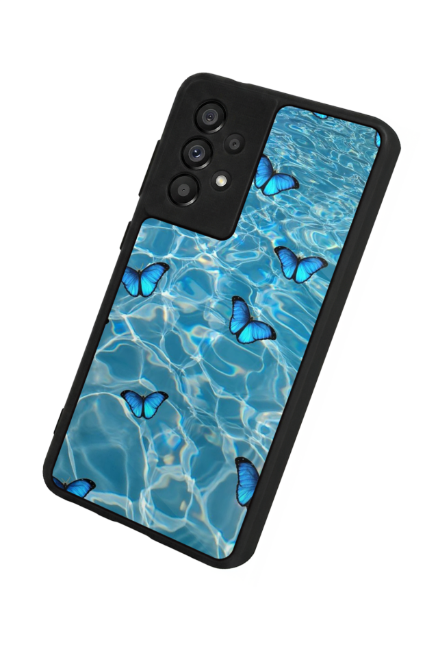 Samsung Galaxy A73 Uyumlu Kelebek Tasarımlı Glossy Premium Kılıf