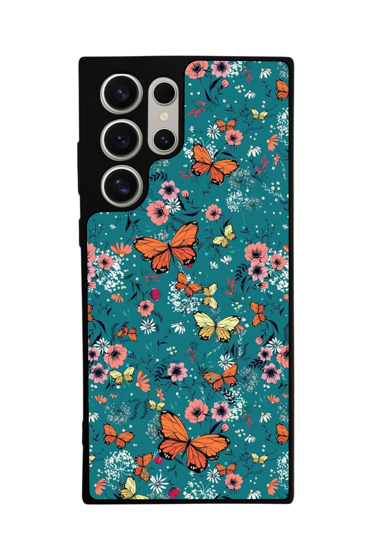 Samsung Galaxy S24 Ultra Uyumlu Kelebek Tasarımlı Glossy Premium Kılıf