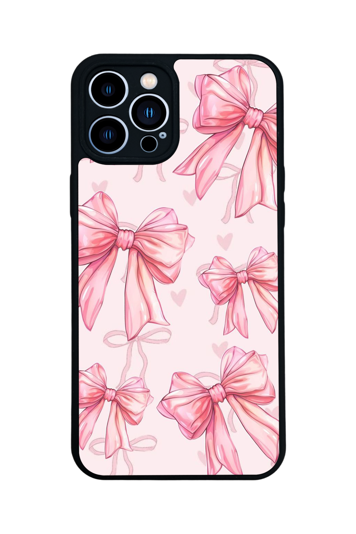 iPhone 12 Pro Max Uyumlu Kurdele Tasarımlı Glossy Premium Kılıf