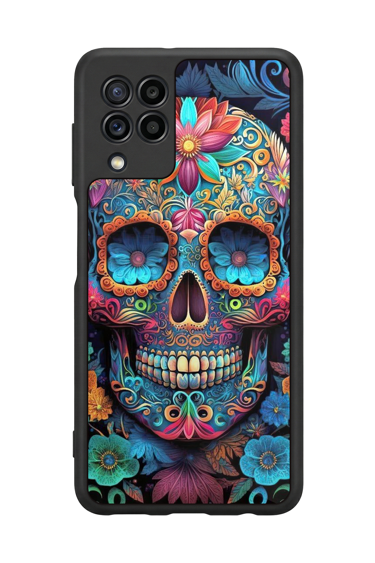 Samsung Galaxy M32 Uyumlu KuruKafa Tasarımlı Glossy Premium Kılıf