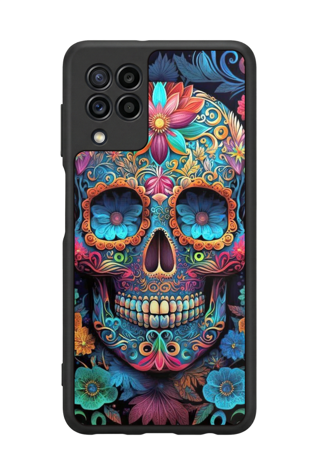 Samsung Galaxy M32 Uyumlu KuruKafa Tasarımlı Glossy Premium Kılıf