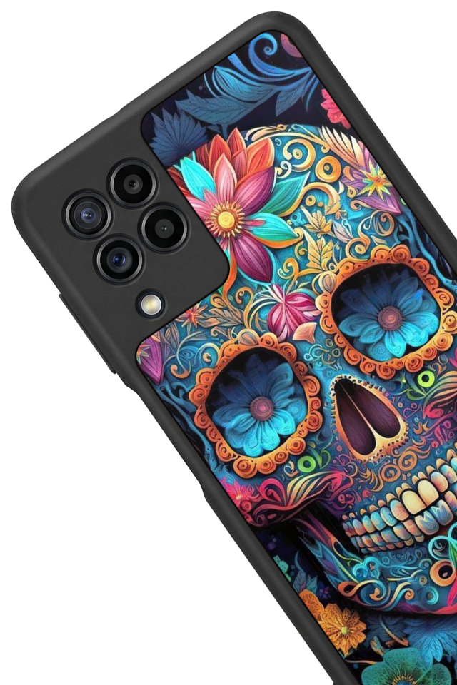 Samsung Galaxy M32 Uyumlu KuruKafa Tasarımlı Glossy Premium Kılıf