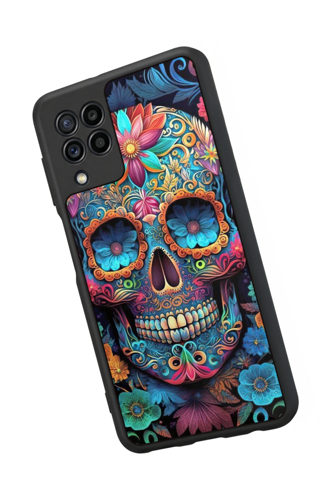 Samsung Galaxy M32 Uyumlu KuruKafa Tasarımlı Glossy Premium Kılıf