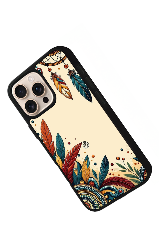 iPhone 15 Pro Max Uyumlu Mandala Tasarımlı Glossy Premium Kılıf