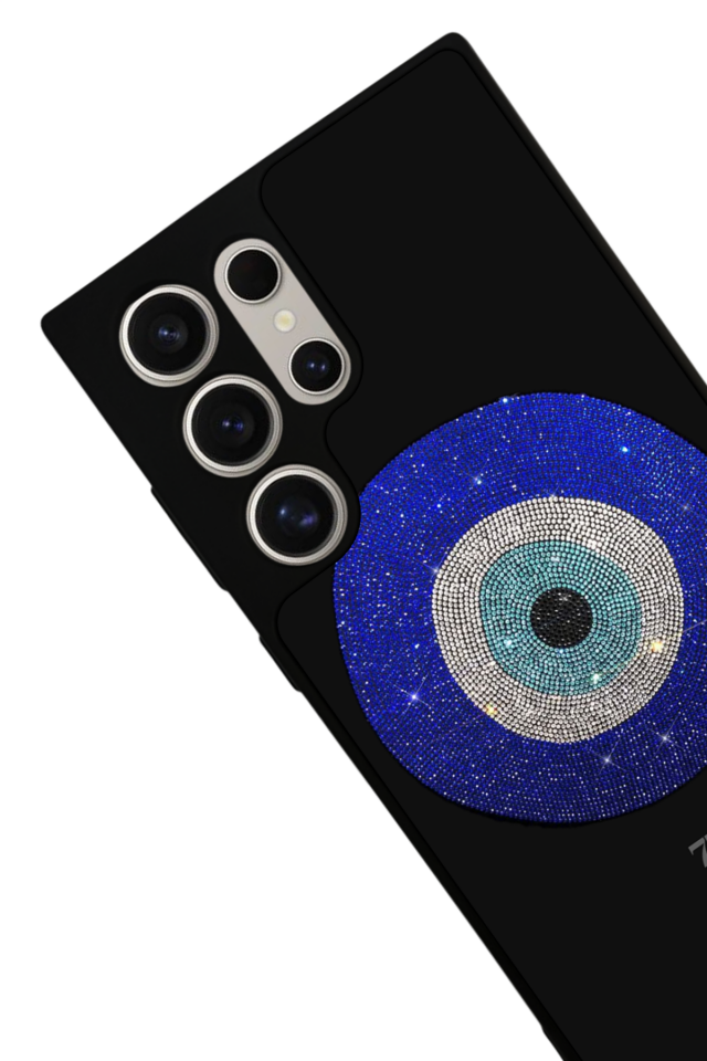 Samsung Galaxy S23 Ultra Uyumlu Nazar Tasarımlı Glossy Premium Kılıf