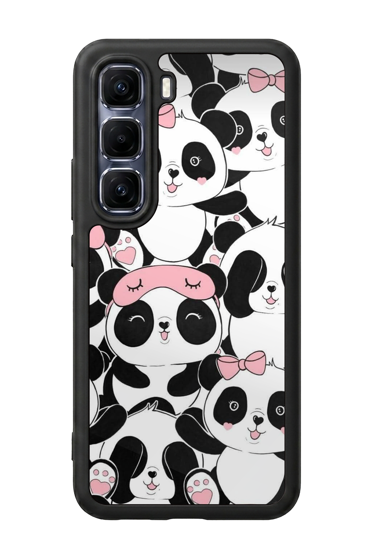 Infinix Hot 60 Pro Plus Uyumlu Panda Tasarımlı Glossy Premium Kılıf
