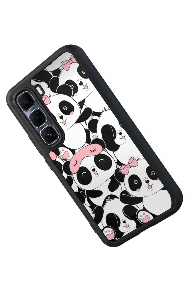 Infinix Hot 60 Pro Plus Uyumlu Panda Tasarımlı Glossy Premium Kılıf