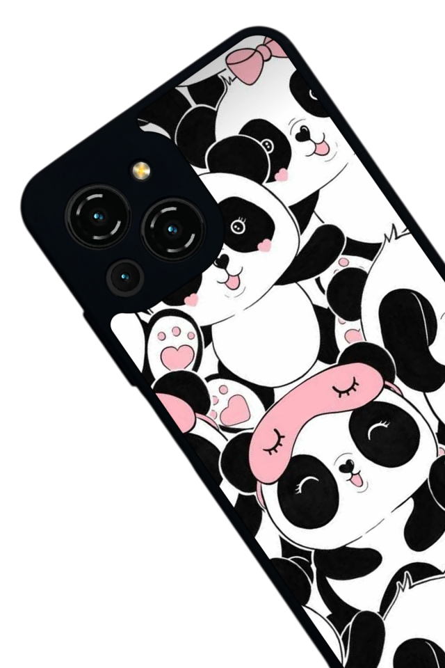 Reeder S23 Pro Max Uyumlu Panda Tasarımlı Glossy Premium Kılıf