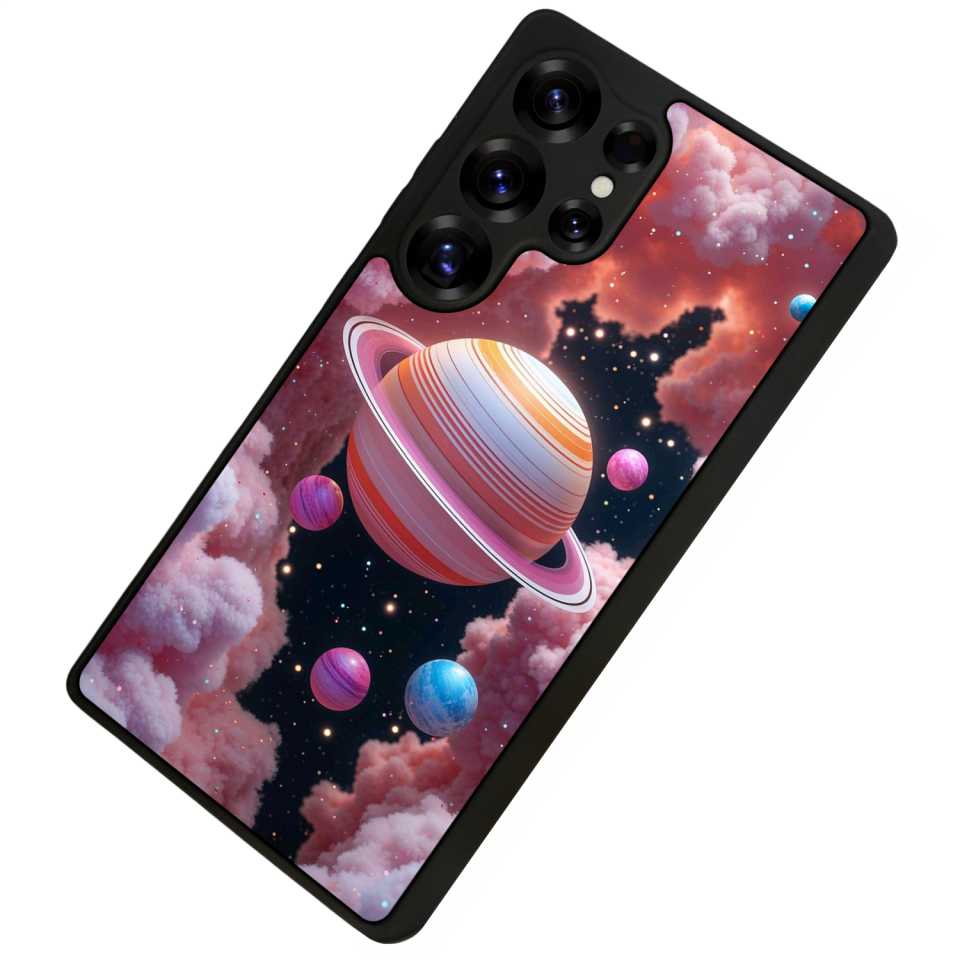 Samsung Galaxy S25 Ultra Uyumlu Uzay Tasarımlı Glossy Premium Kılıf