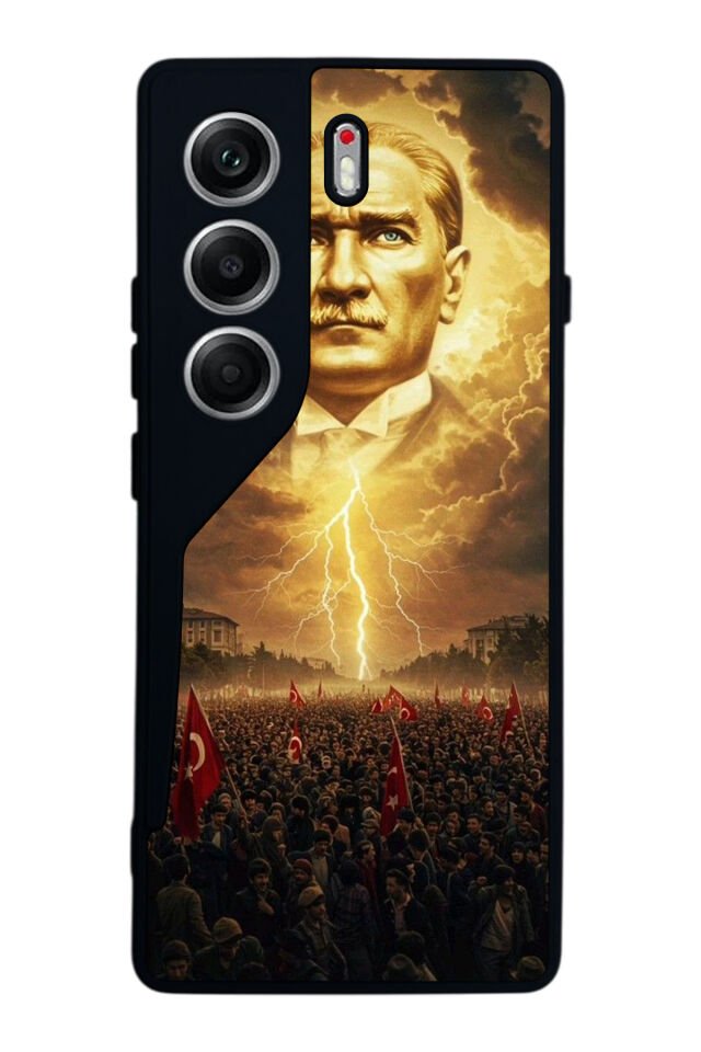 Tecno Camon 40 Uyumlu Mustafa Kemal Ataturk Tasarımlı Glossy Premium Kılıf