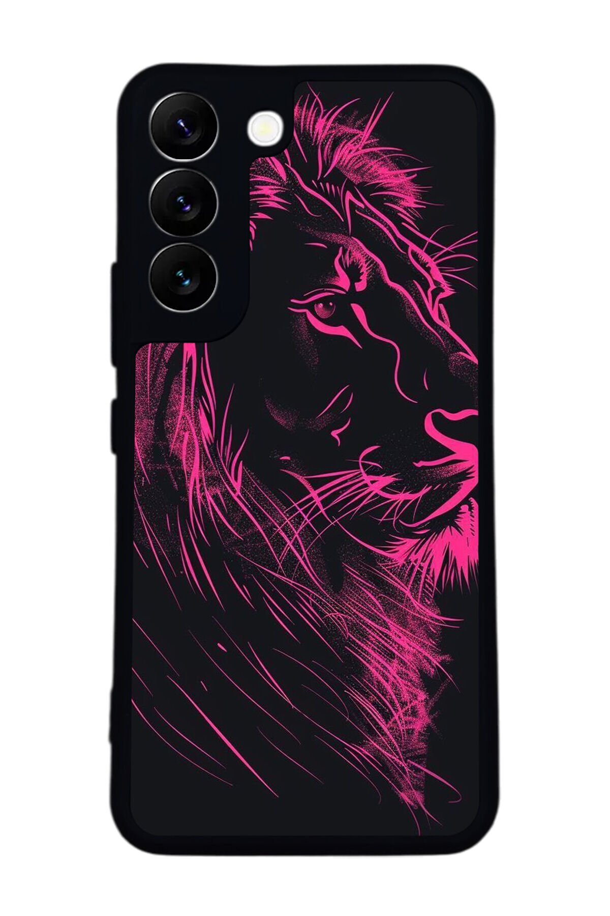 Samsung Galaxy S22 Uyumlu Aslan Tasarımlı Glossy Premium Kılıf
