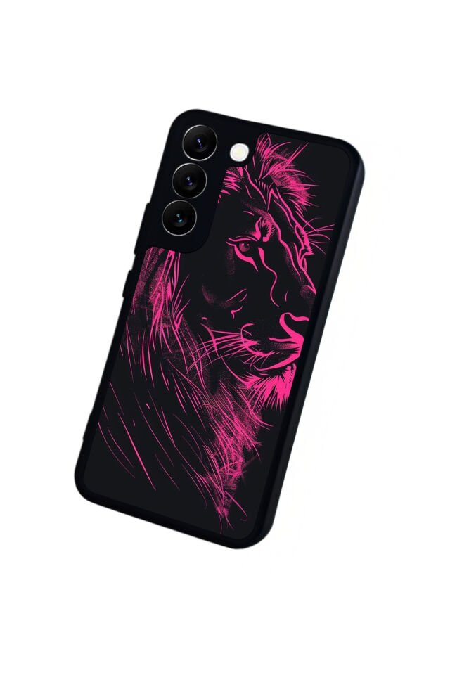 Samsung Galaxy S22 Uyumlu Aslan Tasarımlı Glossy Premium Kılıf