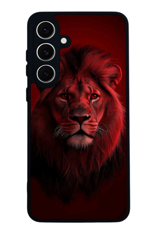 Samsung Galaxy S24 FE Uyumlu Aslan Tasarımlı Glossy Premium Kılıf