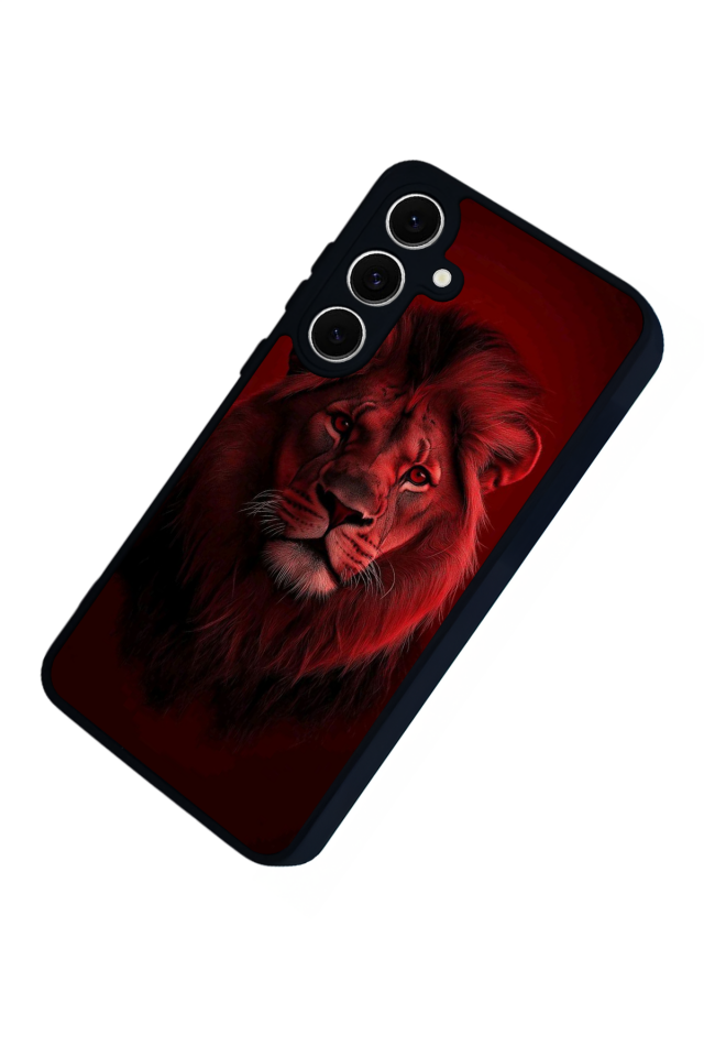 Samsung Galaxy S24 FE Uyumlu Aslan Tasarımlı Glossy Premium Kılıf